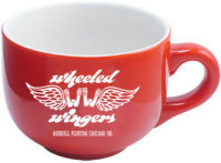 Ceramic Mugs: 16oz Red Soup Mugs